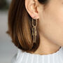 Hammered Links Drop Earrings, thumbnail 1 of 8