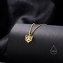 Tiny Leopard Face Pendant Necklace In Sterling Silver, thumbnail 4 of 11