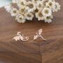 Extra Tiny Mismatched Dragon Stud Earrings In Sterling Silver, thumbnail 7 of 12