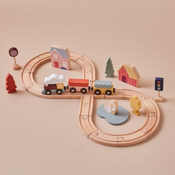 Children's Wooden Toy Train Play Set, 2 of 6