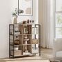 Three Tier Bookcase Display Rack Industrial Bookshelf, thumbnail 1 of 12