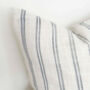 Harbour Stripe Cushion Cover, Blue And Cream, thumbnail 2 of 4