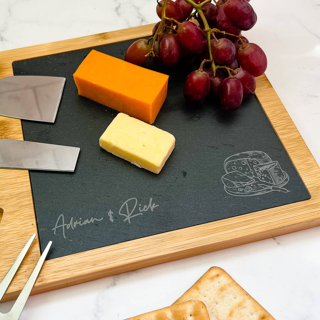 Personalised Cheeseboard Gift For Couples By PoppyK
