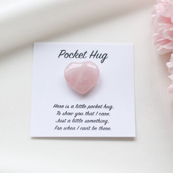 Pocket Hug, Rose Quartz Heart Stone, 5 of 10