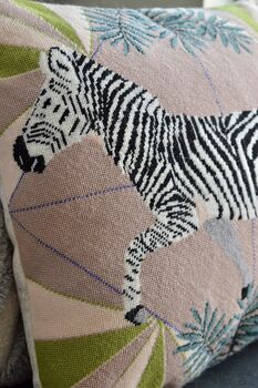 Zebra Tapestry Kit With 100% British Wool, 5 of 8
