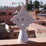 Moroccan Diamond Candlestick, White, thumbnail 1 of 2