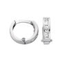 Modern Glamour 9ct Solid White Gold Huggie Hoops, thumbnail 1 of 2