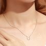 Sterling Silver Tiny Horseshoe Pendant Necklace, thumbnail 3 of 11