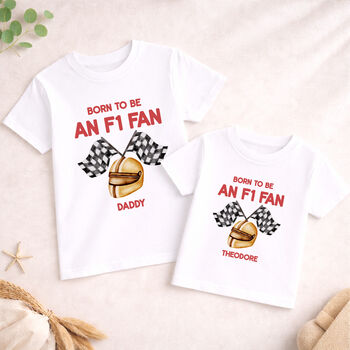 Personalised Born To Be An F1 Fan Outfit, 4 of 8