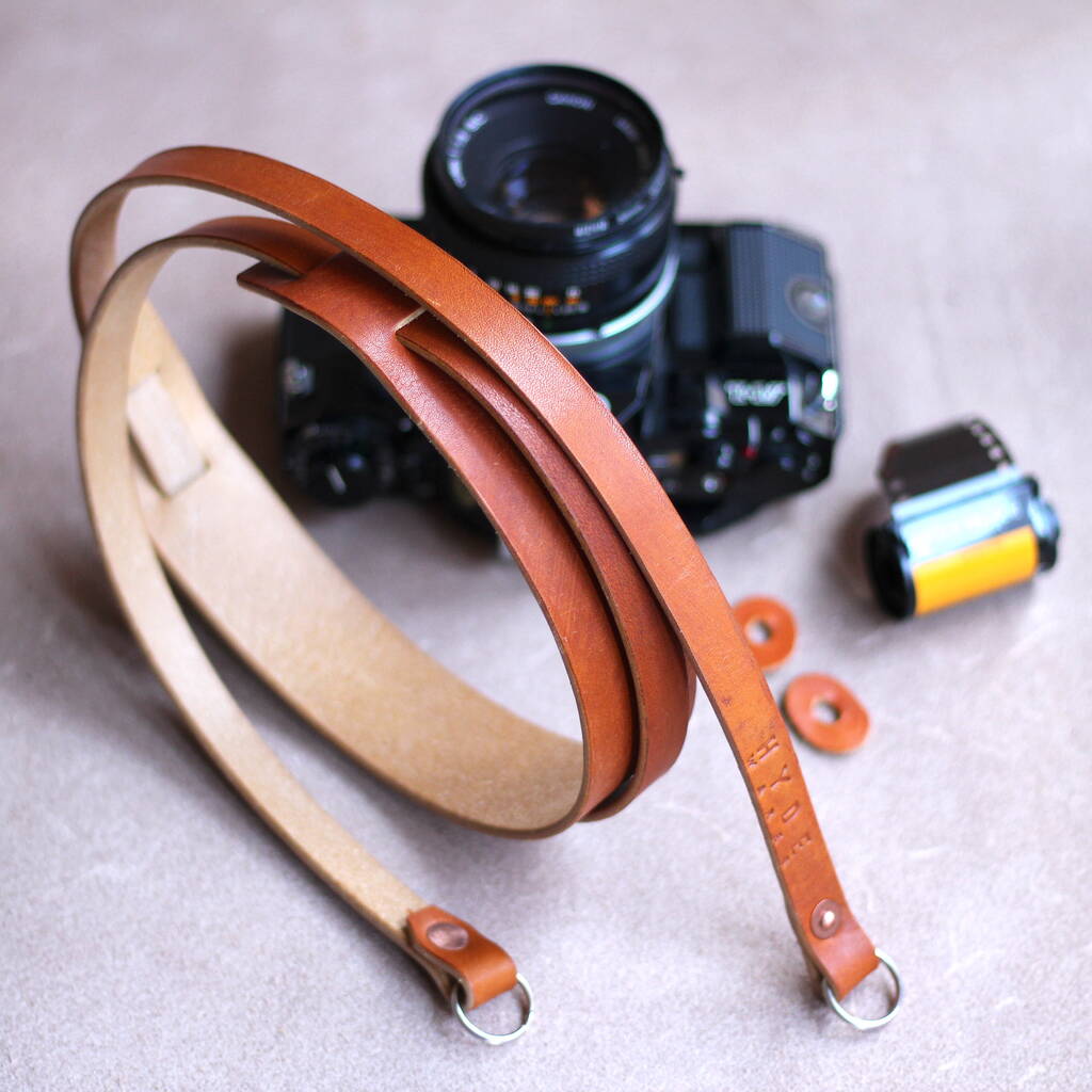 Personalised Wide Leather Camera Strap, 1 of 12