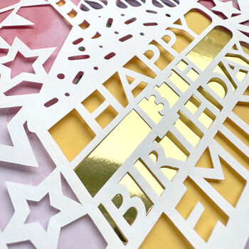 Personalised Name And Age Birthday Cake Card, 3 of 3