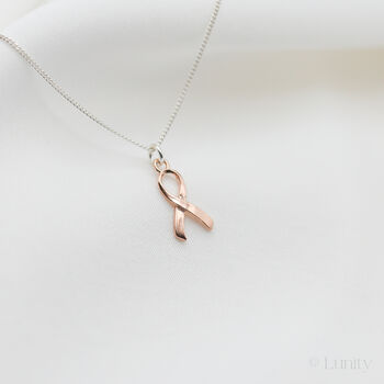Pink Ribbon Necklace, Cancer Awareness Necklace, 7 of 8