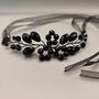 Black Crystal Ribbon Wrist Corsage, thumbnail 7 of 9
