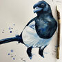 Inky Birds Blue Stoneware Mug, thumbnail 10 of 12