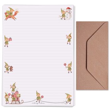 A4 Letter Writing Paper With Christmas Elves, 5 of 6