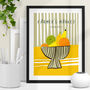 Charming Farmers Market Fresh Pick Fruit Bowl Art Print, thumbnail 1 of 4