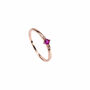 Ruby Look Rings, Cz, Rose Or Gold Vermeil 925 Silver, thumbnail 5 of 8
