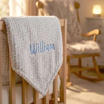 Personalised Mustard Honeycomb Baby Blanket, 8 of 12