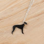 Whippet Necklace In Solid 925 Sterling Silver, thumbnail 3 of 6
