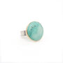 Turquoise Gemstone Ring Set In 9ct Gold And Silver, thumbnail 3 of 6