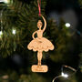 Personalised Ballerina Christmas Decoration, thumbnail 2 of 5