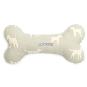 Mutts And Hounds Cotton Squeaky Bone Dog Toy, 3 of 5