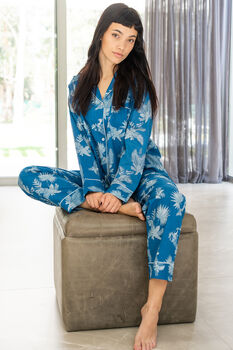 Women's Pyjamas In Organic Cotton, Ipanema Long Set, 2 of 9