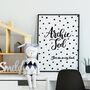 Personalised Hand Lettered Baby Name Print, thumbnail 1 of 7