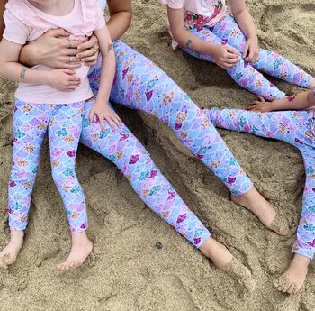 Mermaid Pattern Children's Leggings, 3 of 5