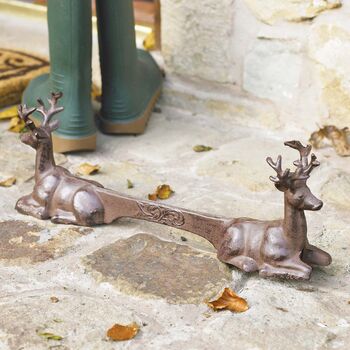 Country Stag Iron Garden Boot Scraper, 4 of 7