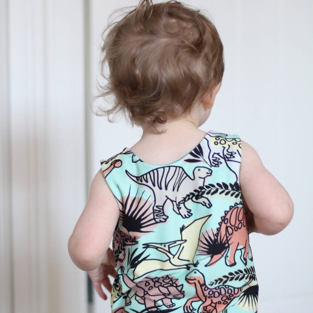 Dinosaur Print Baby And Child Dungarees, 1 of 9
