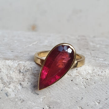 18ct Tilted Rubellite Ring, 2 of 6