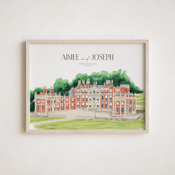 Destination Wedding Venue Portrait – Custom Hand Drawn Wedding Gift, 11 of 12