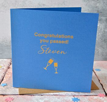 Personalised Gold Foiled New Job Card, 2 of 5