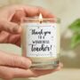 Thank You Wonderful Teacher Scented Candle, thumbnail 1 of 8