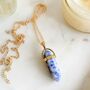 Blue Vein Stone Crystal Pendant Necklace, thumbnail 1 of 5