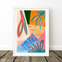 Colourful Oversized Abstract Leaf Art Print, thumbnail 9 of 12
