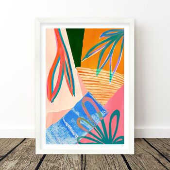 Colourful Oversized Abstract Leaf Art Print, 9 of 12