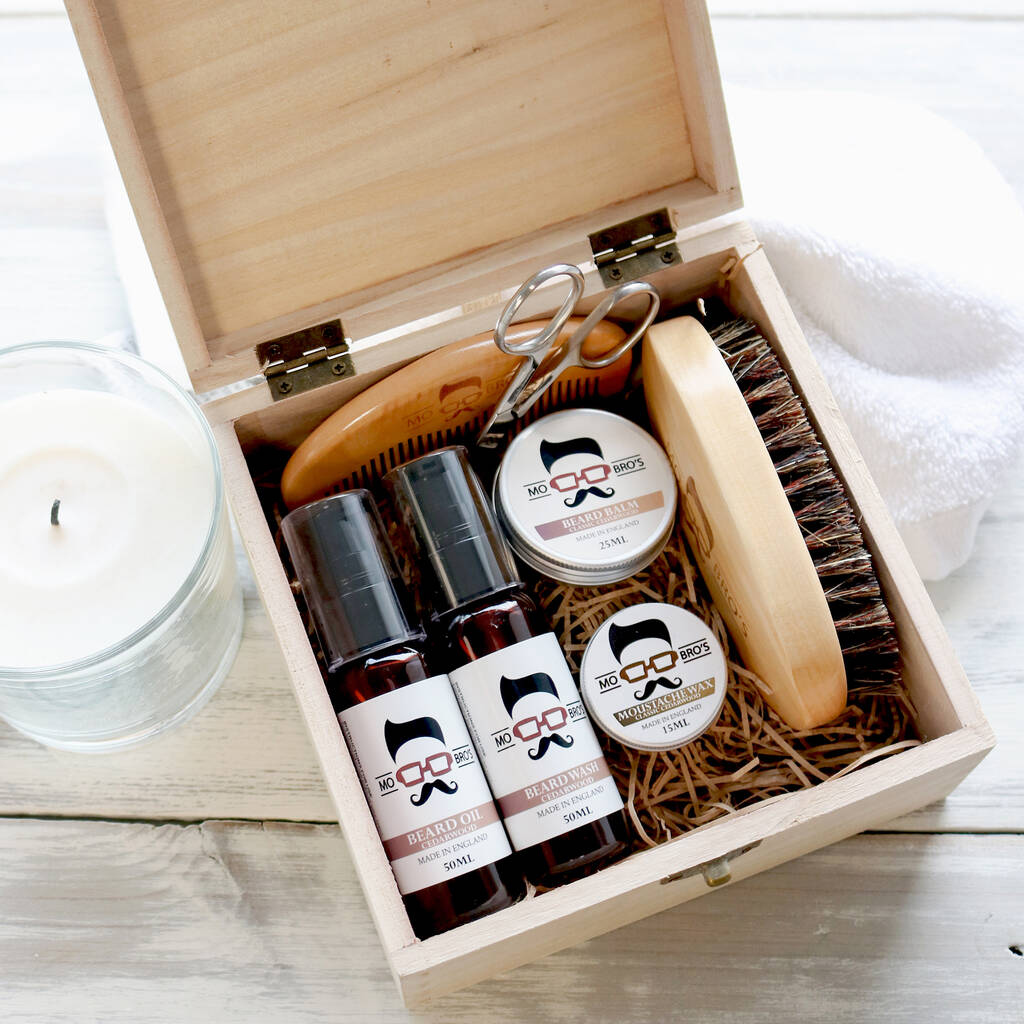 Signature Wooden Beard Care Gift Set By Mo Bro's