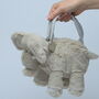 Elephant Handbag With Engraved Heart Keepsake, thumbnail 3 of 8