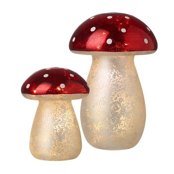 Light Up Glass Mushroom Pair, 5 of 5