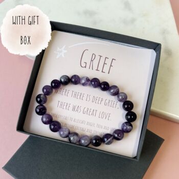 Grief Loss Bereavement Gift Bracelet Rose Quartz, 4 of 5