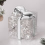 G Decor Clear Christmas Present With L.E.Ds, thumbnail 2 of 4