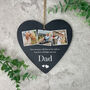 Personalised Photo Memorial Slate Hanging Heart Decoration 15 X 16cm, thumbnail 1 of 6