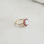 Vintage Evelyn Opal And Amethyst Ring, thumbnail 4 of 5