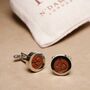 Personalized Handmade Leather Letter Cufflinks, thumbnail 1 of 6