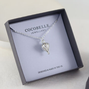 Silver Hot Air Balloon Necklace, 7 of 8