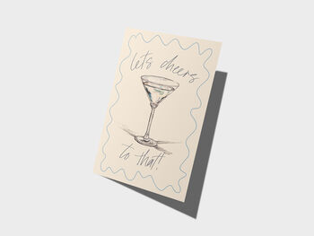 Let's Cheers To That Card | Celebration Card | Martini, 3 of 3