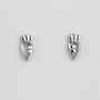 Sterling Silver Carrot Stud Earrings, thumbnail 1 of 5