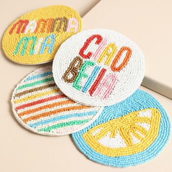 Set Of Four Ciao Bella Beaded Coaster, 3 of 3